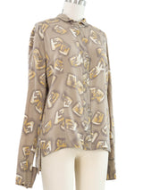 Fendi Watercolor Print Top Top arcadeshops.com