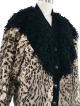 1980s Leopard Print Fur Cardigan Jacket arcadeshops.com