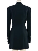1980s Karl Lagerfeld Black Wool Coat Dress Dress arcadeshops.com