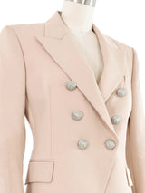 Balmain Blush Wool Blazer Jacket arcadeshops.com