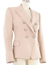 Balmain Blush Wool Blazer Jacket arcadeshops.com