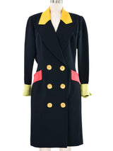 Bill Blass Satin Trimmed Coat Dress Dress arcadeshops.com