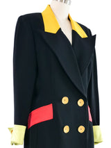 Bill Blass Satin Trimmed Coat Dress Dress arcadeshops.com