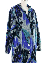 Graphic Mohair Blend Maxi Cardigan Outerwear arcadeshops.com