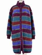 1980s Missoni Striped Knit Coat Outerwear arcadeshops.com
