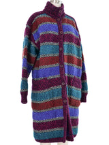 1980s Missoni Striped Knit Coat Outerwear arcadeshops.com