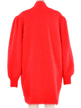 Cherry Red Angora Cardigan Jacket arcadeshops.com