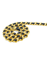 Woven Leather and Chain Belt Accessory arcadeshops.com