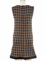 1987 Pierre Cardin Windowpane Knit Dress