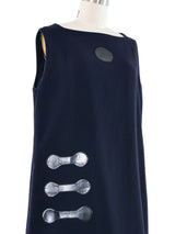 Pierre Cardin Vinyl Accent Mini Dress