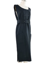 1990s Pierre Cardin Linen Sheath Dress