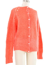 1960s Salmon Pink Mohair Cardigan