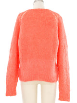 1960s Salmon Pink Mohair Cardigan