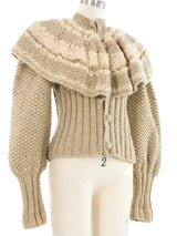 Hand Knit Wool Caped Sweater Top arcadeshops.com