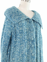 Turqoise Mohair Cardigan Top arcadeshops.com