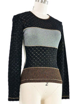 1990s Christian Lacroix Metallic Jersey Top