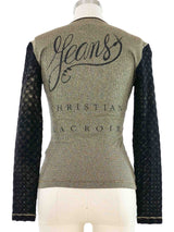 1990s Christian Lacroix Metallic Jersey Top