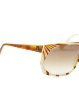 Yves Saint Laurent Striped Frame Sunglasses Accessory arcadeshops.com
