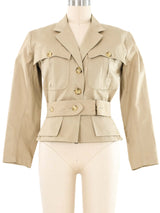 Alaia Belted Safari Blazer Jacket arcadeshops.com