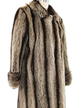 Raccoon Fur Coat Outerwear arcadeshops.com