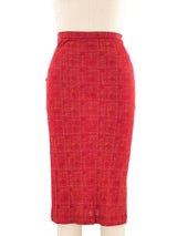 2000s Jean Paul Gaultier Red Jersey Skirt Ensemble Suit arcadeshops.com