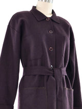 Sonia Rykiel Plum Felted Wool Jacket Jacket arcadeshops.com