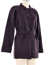 Sonia Rykiel Plum Felted Wool Jacket Jacket arcadeshops.com