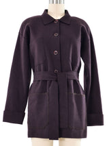 Sonia Rykiel Plum Felted Wool Jacket Jacket arcadeshops.com