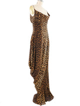 John Galliano Silk Leopard Gown Dress arcadeshops.com
