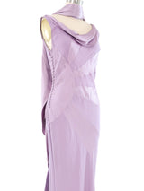 John Galliano Lilac Bias Cut Gown Dress arcadeshops.com
