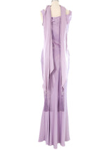 John Galliano Lilac Bias Cut Gown Dress arcadeshops.com
