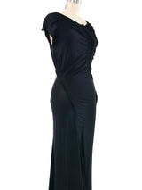 Alberta Ferretti Ruched Jersey Gown Dress arcadeshops.com