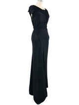 Alberta Ferretti Ruched Jersey Gown Dress arcadeshops.com