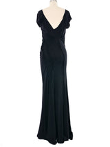 Alberta Ferretti Ruched Jersey Gown Dress arcadeshops.com