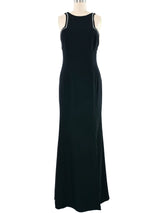 1990s Versace Rhinestone Cutout Gown Dress arcadeshops.com