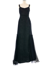 Alberta Ferretti Lace and Net Gown Dress arcadeshops.com