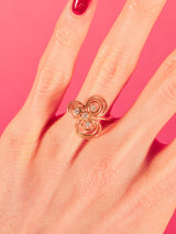 Diamond Accented Wire Flower Ring Fine Jewelry arcadeshops.com
