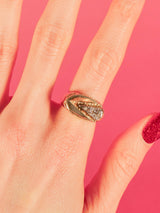 14k Geometric Diamond Signet Ring Fine Jewelry arcadeshops.com