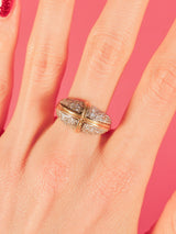 14k Diamond Dome Cross Ring Fine Jewelry arcadeshops.com