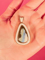 14k Bone and Opal Pendant Fine Jewelry arcadeshops.com