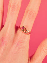 14k Ruby and Diamond Interlocked Serpent Ring Fine Jewelry arcadeshops.com