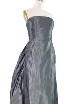Oscar de la Renta Metallic Strapless Gown Dress arcadeshops.com