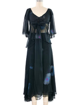 1970s Koos Van Den Akker Printed Chiffon Ensemble Suit arcadeshops.com