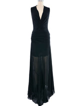 Olivier Theyskens Silk Chiffon Gown Dress arcadeshops.com