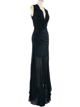 Olivier Theyskens Silk Chiffon Gown Dress arcadeshops.com