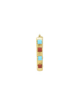 1970s 18k Turquoise and Coral Earrings Fine Jewelry arcadeshops.com