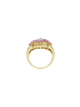 18k Diamond and Sapphire Cluster Ring Fine Jewelry arcadeshops.com