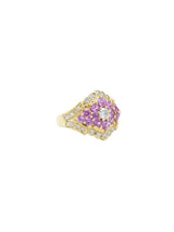 18k Diamond and Sapphire Cluster Ring Fine Jewelry arcadeshops.com