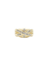 14k Diamond Crossover Ring Fine Jewelry arcadeshops.com