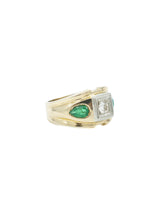 14k Emerald and Diamond Signet Ring Fine Jewelry arcadeshops.com
